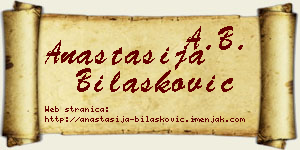 Anastasija Bilašković vizit kartica